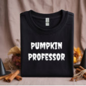 Pumpkin Professor witte typografie T-shirt