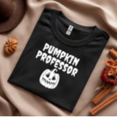 Pumpkin Professor witte typografie T-shirt