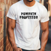 Pumpkin Professor zwarte typografie T-shirt