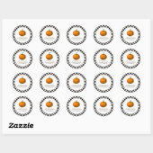 Pumpkin Pset Herfst Adres Klassieke Ronde Sticker (Vel)