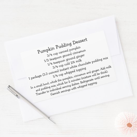 Pumpkin Pudding Dessert Stickers (Envelop)