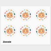 Pumpkin Queen 👑 | Cute Halloween Ronde Sticker (Vel)