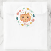 Pumpkin Queen 👑 | Cute Halloween Ronde Sticker (Tas)