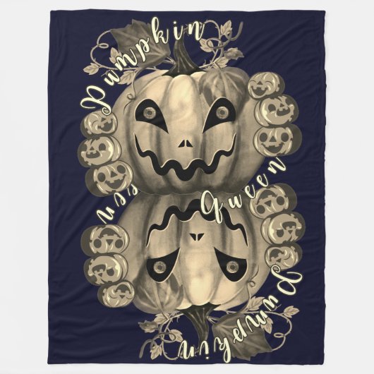 Pumpkin Queen Fleece Deken (Voorkant)