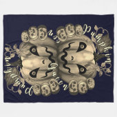 Pumpkin Queen Fleece Deken (Voorkant (Horizontaal))