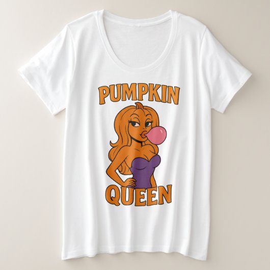 Pumpkin Queen | halloween glam Grote Maat T-shirt (Design voorkant)