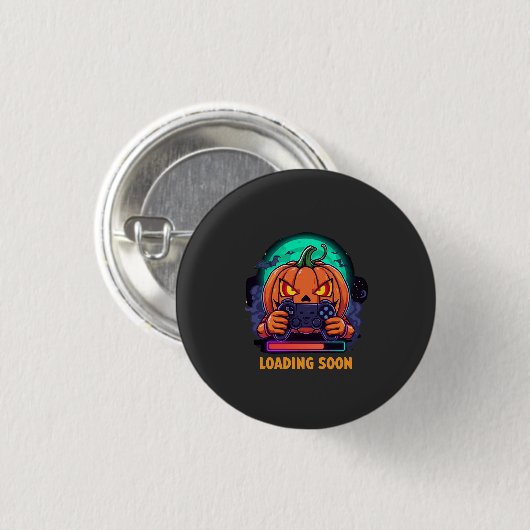 Pumpkin Quest Gamer Loading Design Ronde Button 3,2 Cm (Voorkant /achterkant)