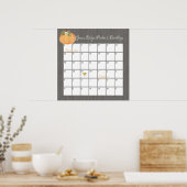 Pumpkin Raad Baby's vervaldatum Poster (Keuken)