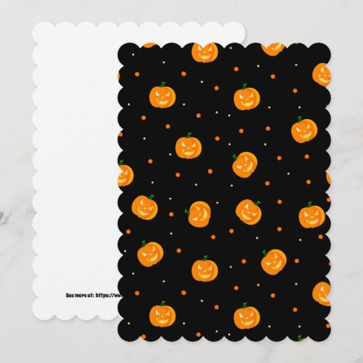 Pumpkin Rain Flat Wenskaart Kaart (Voorkant / Achterkant)