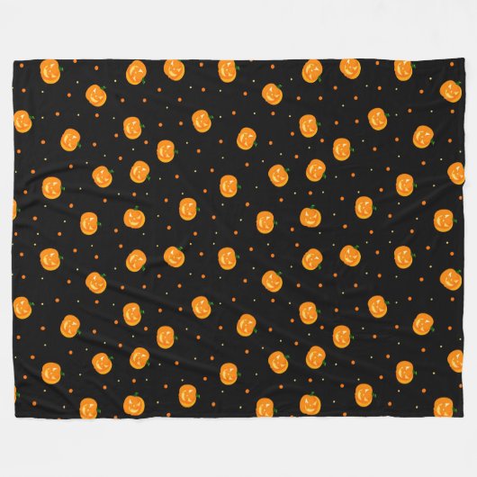 Pumpkin Rain Fleece Blanket (Voorkant (Horizontaal))