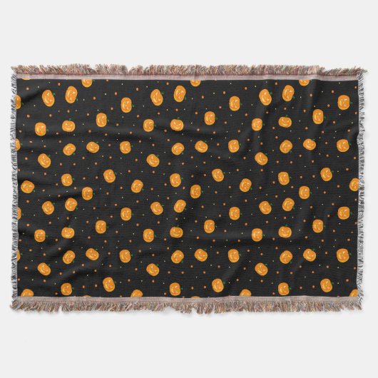 Pumpkin Rain Throw Deken (Voorkant)
