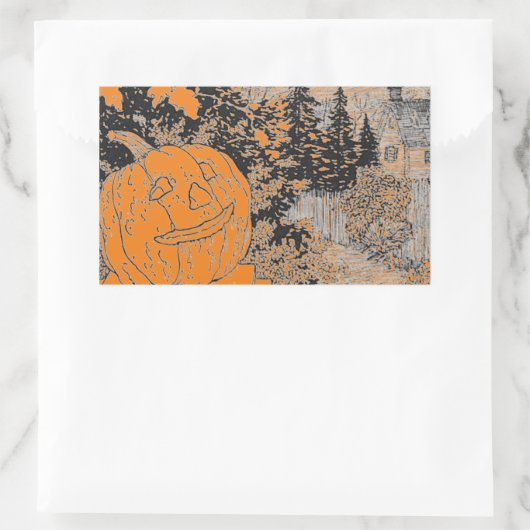 PUMPKIN RECTANGLE Sticker (Tas)