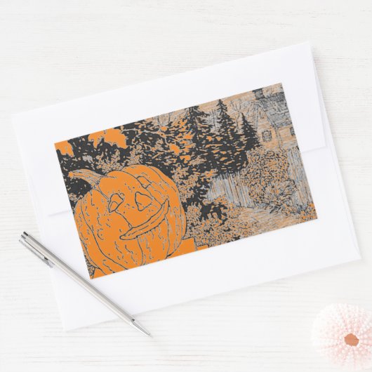 PUMPKIN RECTANGLE Sticker (Envelop)