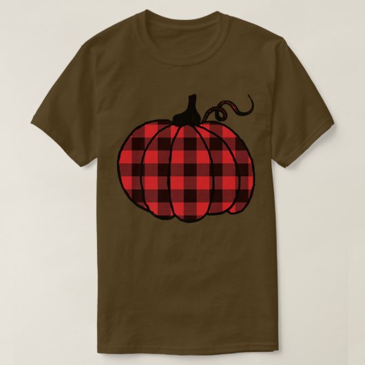 Pumpkin Red Buffalo Pset Pattern Herfst herfst Cut T-shirt (Design voorkant)