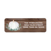 Pumpkin-retouradres Etiket (Voorkant)