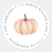Pumpkin-retouradres Ronde Sticker (Voorkant)