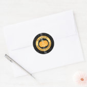 Pumpkin Retro Halloween Ronde Sticker (Envelop)