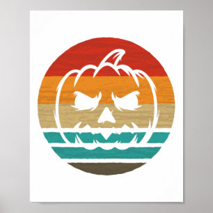 Pumpkin Retro Style  Poster
