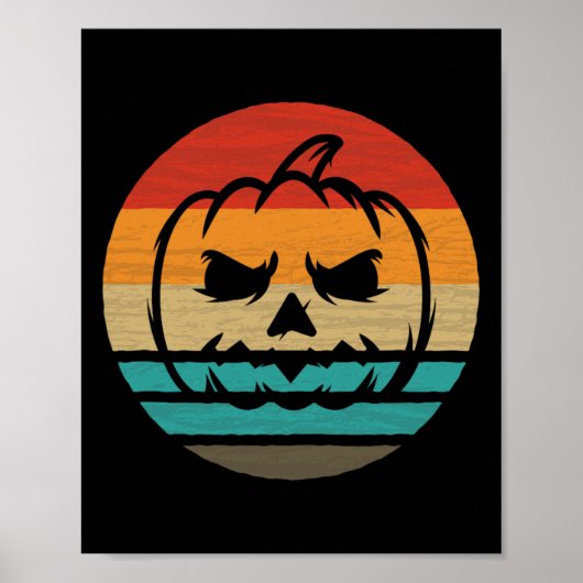 Pumpkin Retro Style  Poster (Voorkant)