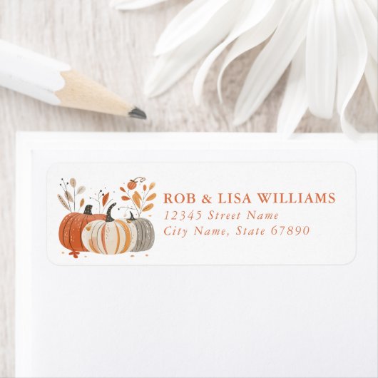 Pumpkin Return Address Label (Insitu)