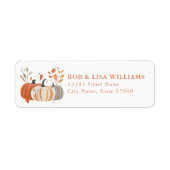 Pumpkin Return Address Label (Voorkant)