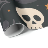 Pumpkin, RIP, Ghost Pattern Paper Wrapping Paper Cadeaupapier (Rol Hoek)