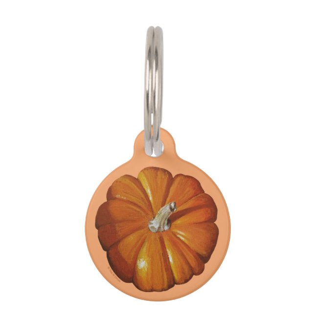 Pumpkin Round Pet Tag Huisdierpenning (Voorkant)