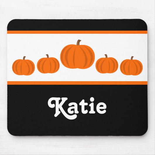 Pumpkin Row Halloween Mousepad Muismat (Voorkant)
