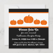 Pumpkin Row Halloween Party Invite Kaart (Voorkant)