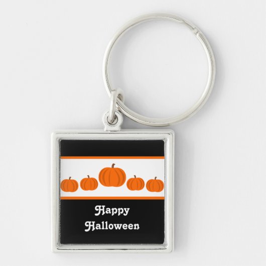 Pumpkin Row Halloween Premium Sleutelhanger (Voorkant)