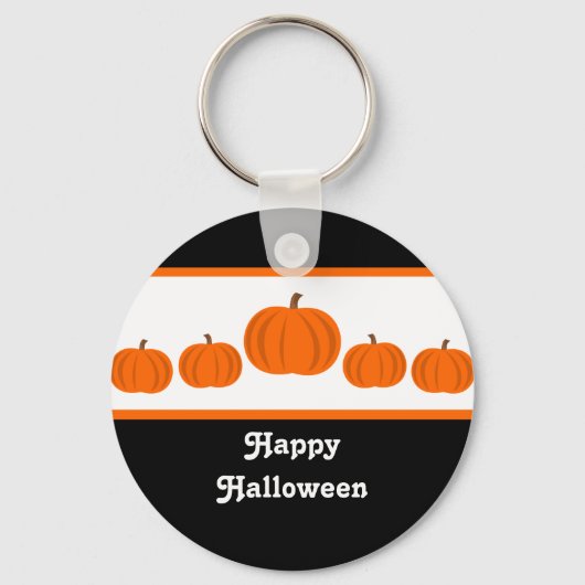 Pumpkin Row Halloween Sleutelhanger (Voorkant)