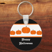 Pumpkin Row Halloween Sleutelhanger (Voorkant)