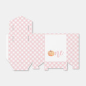 Pumpkin roze pleister voor eerste verjaardag bedankdoosjes (Uitgevouwen)