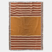 Pumpkin & Rust Exotic Faux Snake Leather Line Art Deken (Voorkant Verticaal)