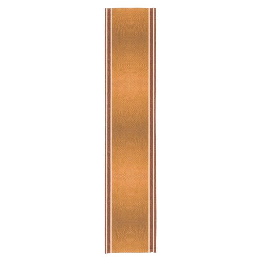 Pumpkin & Rust Exotic Faux Snake Leather Line Art Korte Tafelloper (Voorkant)