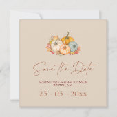 Pumpkin Rustic Fall Wedding Bewaar de datum Save The Date (Voorkant)