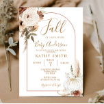 Pumpkin Rustic Floral Boho Arch Herfst verliefd op Kaart<br><div class="desc">Pumpkin Rustic Floral Boho Arch Herfst verliefd Baby shower</div>