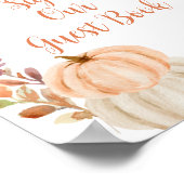 Pumpkin Rustic Floral Gelieve onze gast te onderte Poster (Hoek)