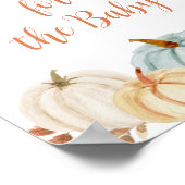 Pumpkin Rustic Floral Predictions for baby Poster (Hoek)