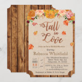 Pumpkin Rustic Leaves Baby shower Invitation Kaart (Voorkant / Achterkant)