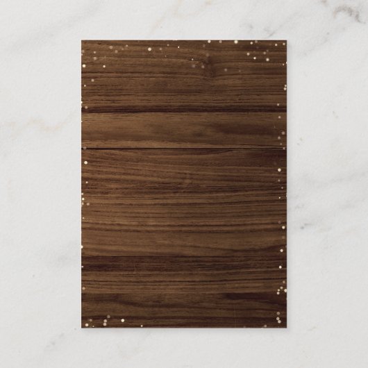 Pumpkin Rustic String Lights Baby Diaper Raffle Informatiekaartje (Achterkant)