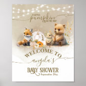 Pumpkin Rustieke Herfst Baby shower welkom Poster (Voorkant)