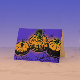 Pumpkin samenzwering 5x7 vouwbaar Wenskaart