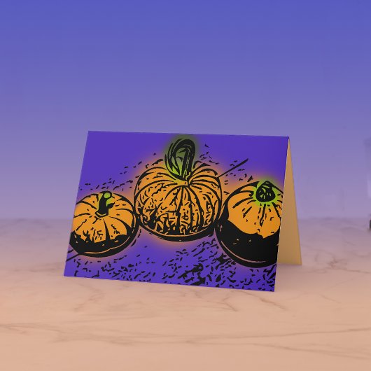 Pumpkin samenzwering 5x7 vouwbaar Wenskaart