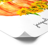 Pumpkin Sanitizing Station Oranje White Poster (Hoek)