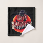Pumpkin Scare-Wht Bad Handdoek (Wasdoekje)