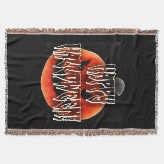 Pumpkin Scare-Wht Deken (Voorkant)