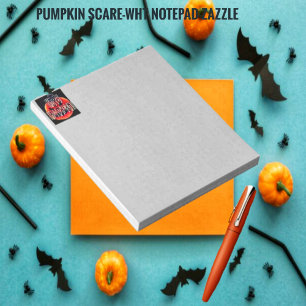 Pumpkin Scare-Wht-Notitieblok Notitieblok