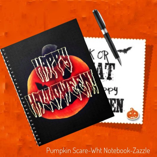 Pumpkin Scare-Wht Notitieboek