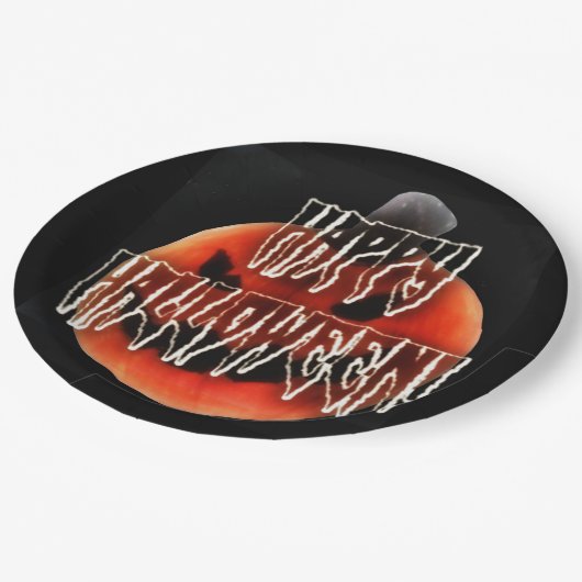 Pumpkin Scare-Wht Papieren Bordje (Gekanteld)